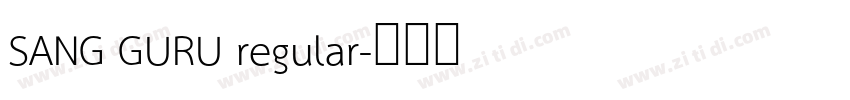 SANG GURU regular字体转换